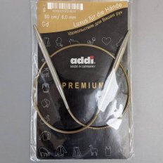 Спицы круговые Addi с удлиненным кончиком 6мм, 50см