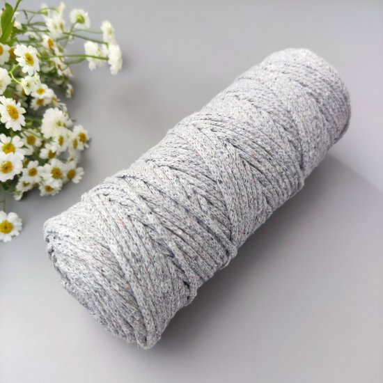 Шнур х/б 3мм (Серебро) 100м DECO
