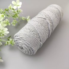 Шнур х/б 4мм (Серебро) 100м