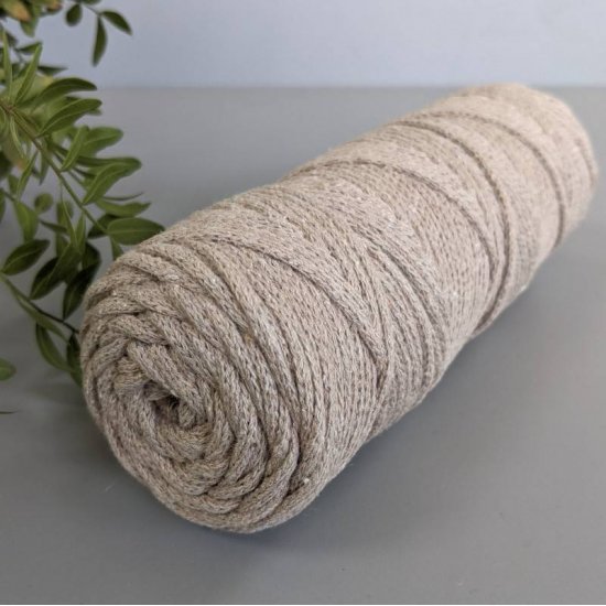 Шнур х/б 3мм (Молочный шоколад) 100м DECO