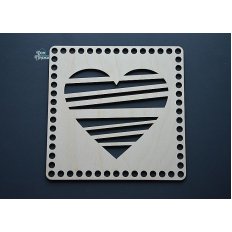 Донышко для корзины 20см Сердце