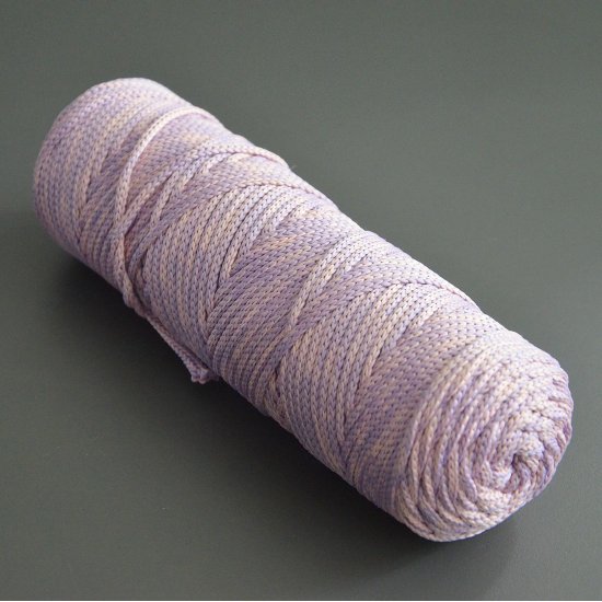 Шнур п/э 4мм меланж (Фиолетовый+Нежно-розовый) 100м DECO