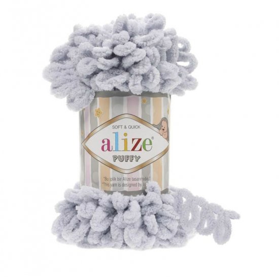 Пряжа Alize Puffy (Серо-голубой) 416 Alize