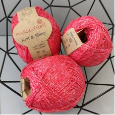 Maccaroni Knit&Shine 2-4мм (Красный люкс) 230м