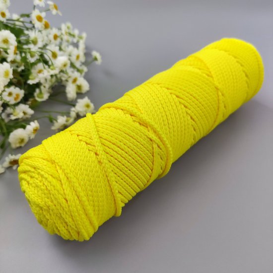 Шнур п/э 4мм (Лимонный), 100м DECO