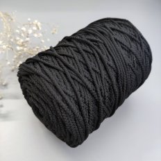 Шнур п/э 3мм с сердечником (Черный) 200м