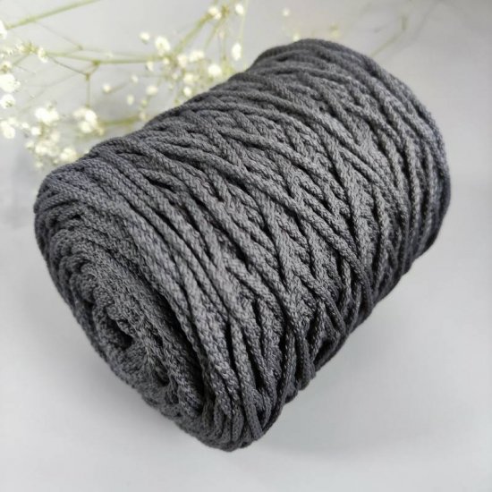 Шнур п/э 3мм с сердечником (Графит) 200м Houseyarn