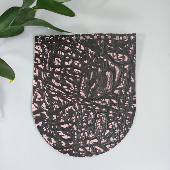 Клапан кожа (Фактурный розовый) 17х20см Houseyarn