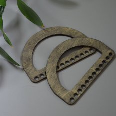 Ручки Полукруг с отверстиями (Светлый дуб) 15х10см, 2шт