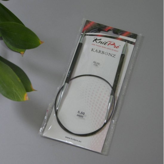 Спицы круговые карбоновые KnitPro KARBONZ (5,5мм/60см) KnitPro