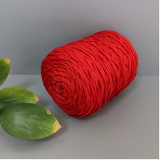 Шнур п/э 3мм с сердечником (Красный) 200м