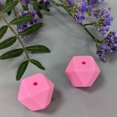 Фигурка силиконовая Многогранник (Розовый) 20х24мм,1шт