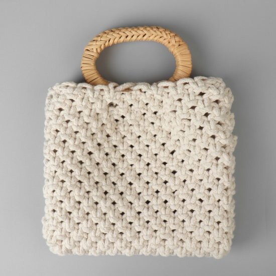Ручки для сумки плетеные/дерево 13,5х9,5см, 2шт Houseyarn
