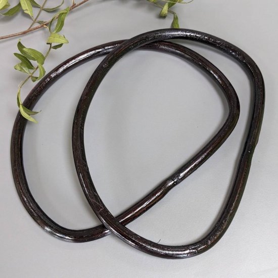 Ручки для сумки бамбук 15,5х11,5см(Черный), 2шт Houseyarn