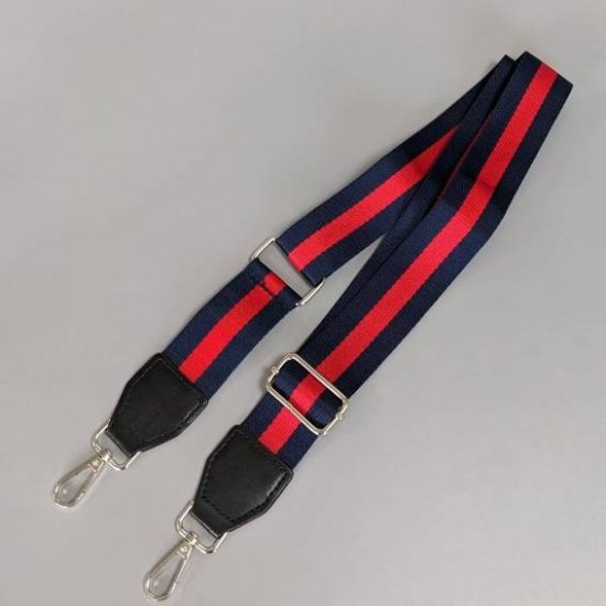 Ремень для сумки с кожаной вставкой (Красный+синий), 140х3,8см Houseyarn