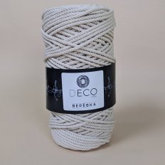 Веревка крученая х/б 4мм (Айвори) 100м