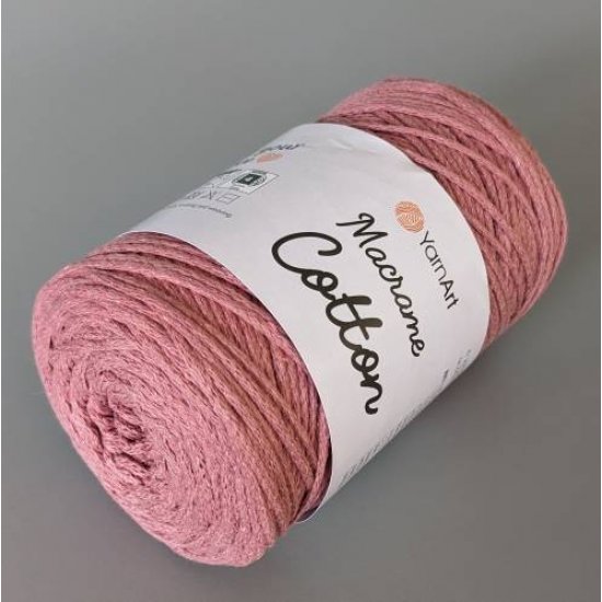 Шнур х/б 2,5-3мм Yarnart Macrame cotton (Сухая роза) 225м Yarnart