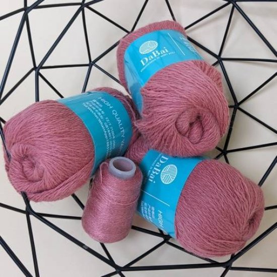 Пряжа Пух норки DABAI (сухая роза) 90 Houseyarn