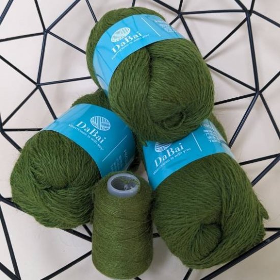 Пряжа Пух норки DABAI (мох) 33 Houseyarn