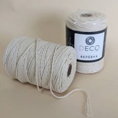 Веревка крученая х/б 2,5мм (Натуральный неокрашенный) 200м