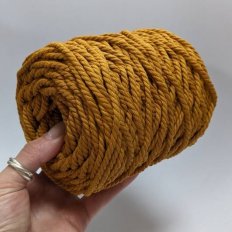 Веревка крученая х/б 4мм (Французская горчица) 100м