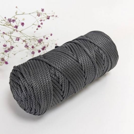 Шнур п/п плоский 4мм (Сталь) 100м DECO