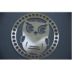 Боковушка для сумки из акрила серебряная (Совушка) 15см