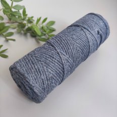 Шнур х/б 3мм (Темный джинс) 100м